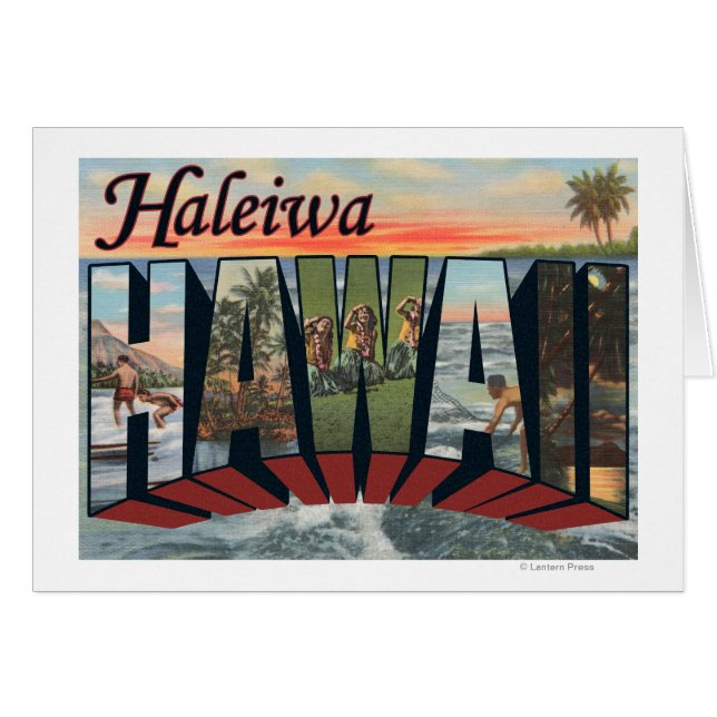 Haleiwa, Hawaii - Large Letter Scenes (Front Horizontal)