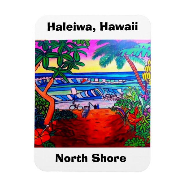 Haleiwa Hawaii Oahu Aloha Magnet (Vertical)