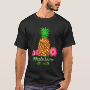 Haleiwa Hawaii Pineapple Floral T-Shirt