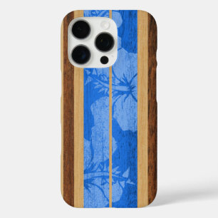 Haleiwa Surfboard Hawaiian in Blue iPhone 16 Pro Case