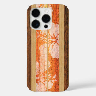 Haleiwa Surfboard Hawaiian in Papaya iPhone 16 Pro Case