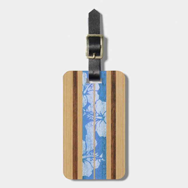 Haleiwa Surfboard Hawaiian Luggage Tags (Front Vertical)
