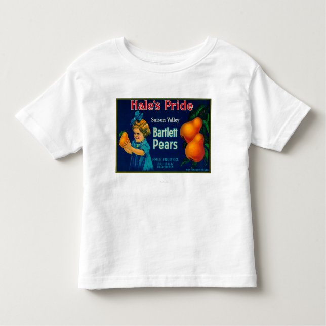 Hale's Pride Pear Crate LabelSuisun, CA Toddler T-Shirt (Front)