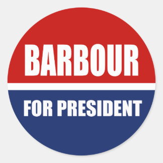 HALEY BARBOUR 2012 CLASSIC ROUND STICKER