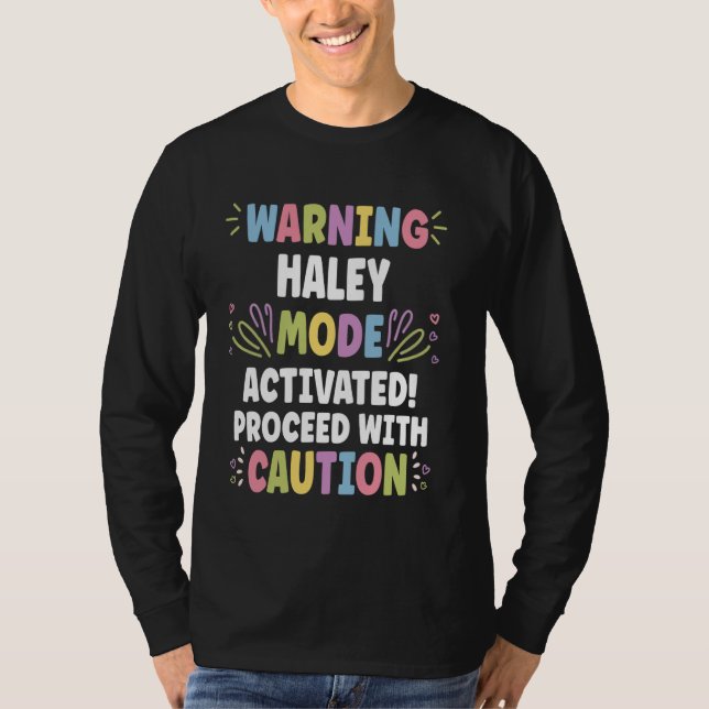 HALEY Personalised Name Funny Cute Custom HALEY Na T-Shirt (Front)