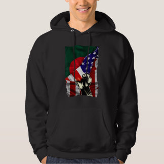 Half American Flag Bengali ROOTS USA Flag Banglade Hoodie