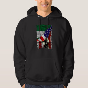 Half American Flag Nigerian ROOTS USA Flag Nigeria Hoodie