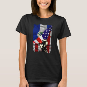 Half American Flag Salvadoran ROOTS USA Flag El Sa T-Shirt