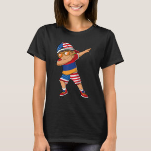 Half American Half Armenian Boy Kid Armenia Flag P T-Shirt
