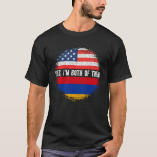 Half American Half Armenian USA Flag Armenia T-Shirt