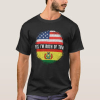 Half American Half Bolivian USA Flag Bolivia