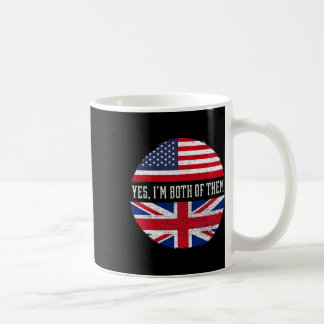 Half American Half British Usa Flag United Kingdom Coffee Mug