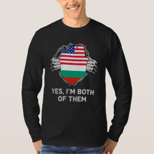 Half American Half Bulgarian USA Bulgaria Flag Men T-Shirt