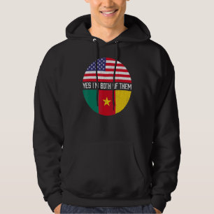 Half American Half Cameroonian Usa Flag Family Her Hoodie