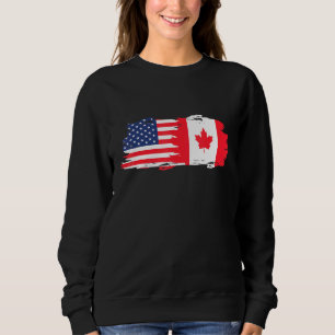 Half American Half Canadian Roots America Canada F Sweatshirt