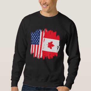 Half American Half Canadian Roots America Canada F Sweatshirt