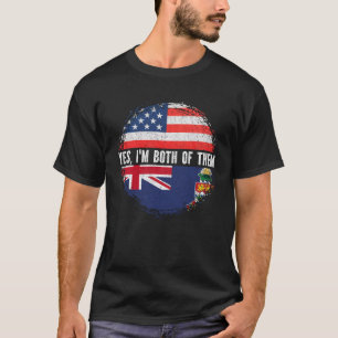 Half American Half Caymanian USA Cayman islands T-Shirt