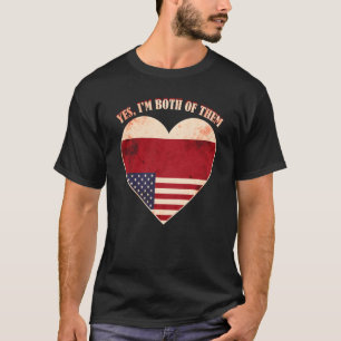 Half American Half Czech USA Flag Czech Republic T-Shirt