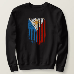Half American Half Filipino Philippines Flag Sweatshirt