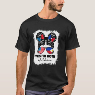 Half American Half Filipino Philippines Usa Flag K T-Shirt