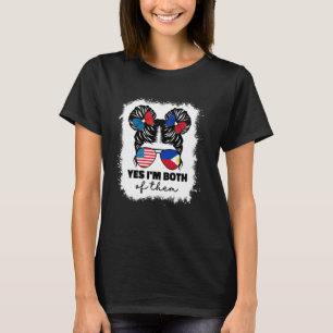 Half American Half Filipino Philippines Usa Flag K T-Shirt