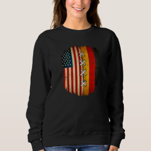 Half American Half German USA Flag Germany Flag Pr Sweatshirt