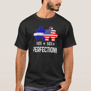 Half American Half Honduran Flag Combined Honduras T-Shirt