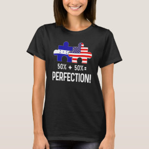 Half American Half Honduran Flag Combined Honduras T-Shirt