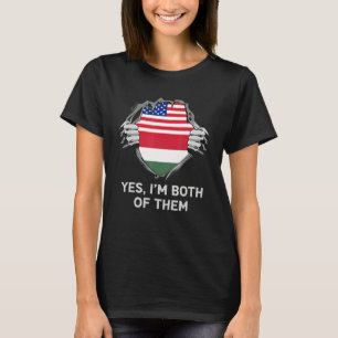 Half American Half Hungarian USA Hungary Flag Mens T-Shirt
