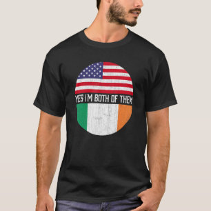 Half American Half Irish Use Flag Family Heritage T-Shirt