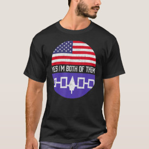 Half American Half Iroquois Usa Flag Family Herita T-Shirt