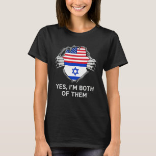Half American Half Israeli USA Israel Flag Mens Wo T-Shirt