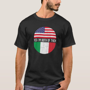 Half American Half Italian Usa Flag Family Heritag T-Shirt