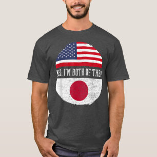 Half American Half Japanese USA Flag Japan Heritag T-Shirt