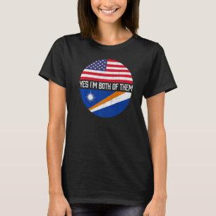 Half American Half Marshallese Usa Flag Family Her T-Shirt
