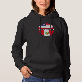 Half American Half Peruvian Usa Flag Family Herita Hoodie