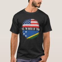 Half American Half Solomon Islander USA Flag