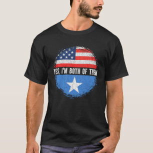 Half American Half Somalian USA Flag Somalia T-Shirt