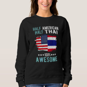Half American Half Thai Sweatshirt