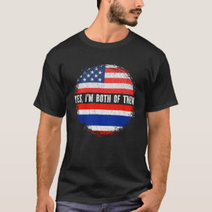 Half American Half Thai USA Flag Thailand Heritage T-Shirt