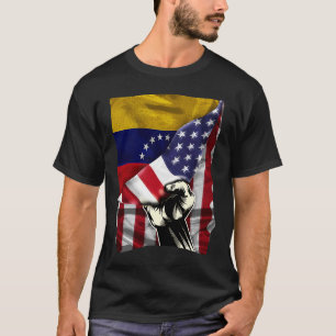 Half American Half Venezuelan ROOTS USA Flag Venez T-Shirt