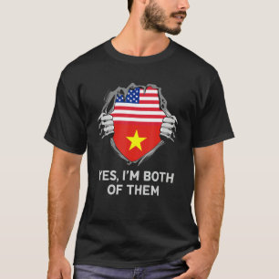 Half American Half Vietnamese USA Viet Nam Flag Me T-Shirt