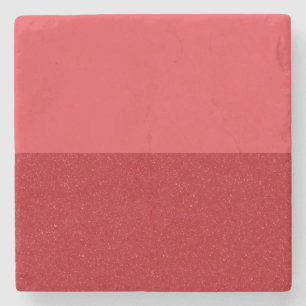 Half-and-Half Tomato Red Stone Coaster – Customise
