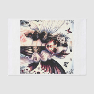 Half Angel Devil Dark Beauty Broken Wing Fairy Tissue Paper