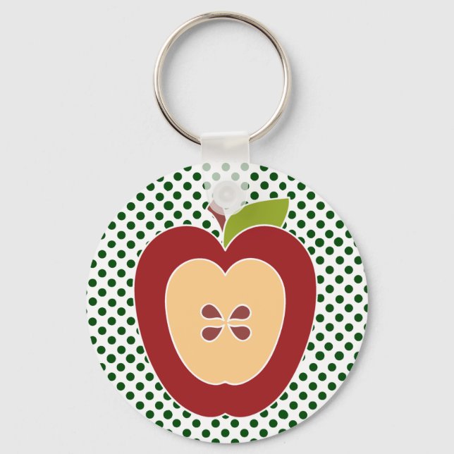 Half Apple Teacher's Key Chain (Front)