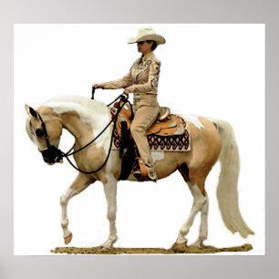 Half Arabian Western Pleasure Horse Poster Print