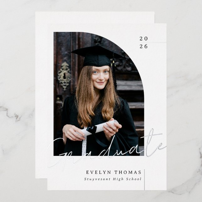 Half arch elegant modern graduation (Front/Back)