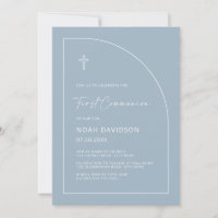 Half Arch Outline Light Blue First Communion