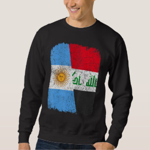 Half Argentinian Half Iraqis Flag Heritage Pride R Sweatshirt