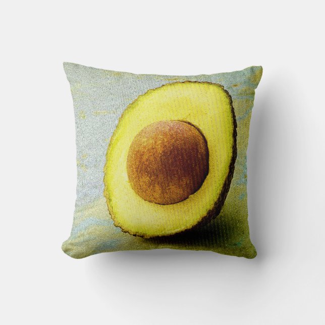 "Half Avocado" Cute Photo. Buy Now Cushion (Front)